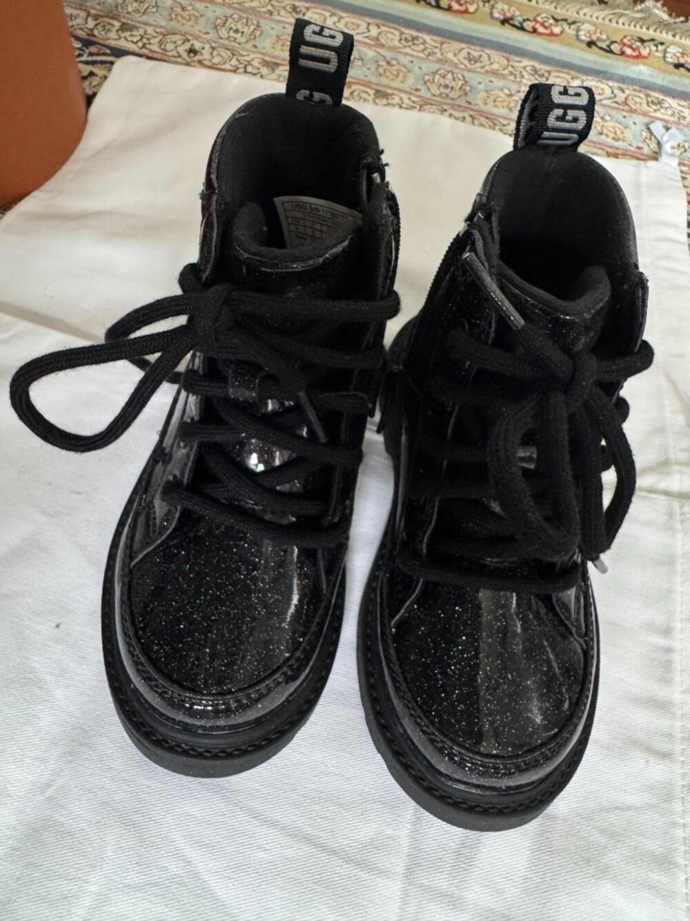 ugg glitter side zipper winter boots